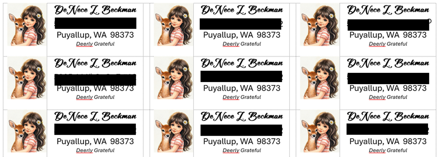Custom Address Mailing Labels