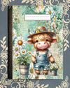 Cow, Daisy Highland Cow 2, Covered Notebook