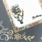 Personalized Baking Cat with Spatula & Rolling Pin, Notepad Stationery
