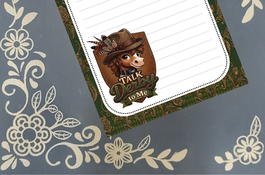 Personalized Kentucky Derby Green Notepad Stationery