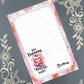 Personalized Coffee Chicken, Life Happens Coffee Helps Notepad | Mrs B's Stationery