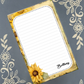 Personalized Sunflower Notepad | Custom Floral Desk Aesthetic
