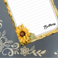 Personalized Sunflower Notepad | Custom Floral Desk Aesthetic