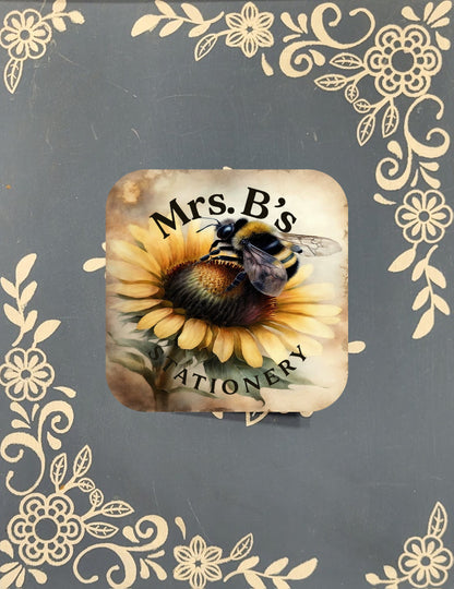 Mrs. B’s Swag Club Sunflower Bee Coaster (Desk or Car)
