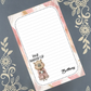 Personalized Coffee Capybara, Pour Another Cup Notepad | Mrs B's Stationery