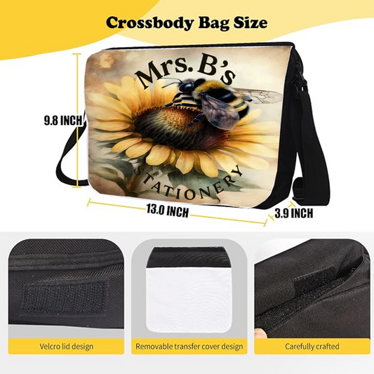 Mrs. B’s Swag Club Sunflower Bee Messenger Bag