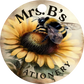 Mrs. B’s Swag Club Sunflower Bee Keychains & Bag Charms (Choose Your Shape)