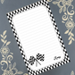 Personalized Racing, Checkered Flag, Notepad Stationery