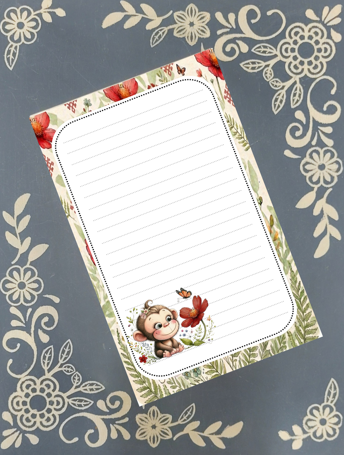 Personalized Monkey Business Notepad Stationery
