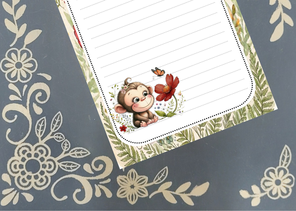 Personalized Monkey Business Notepad Stationery