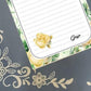 Personalized Yellow Rose Notepad | Custom Floral Stationery Gift