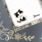 Personalized Cat, black and white kitten, Notepad Stationery