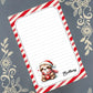 Personalized Christmas Sloth with heart mug, Christmas, Holiday, Notepad Stationery