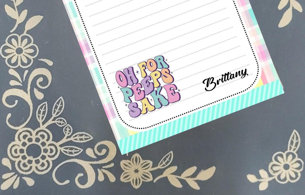 Personalized Oh For Peeps Sake Spring, Notepad Stationery