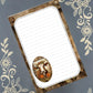 Personalized Cow, Autumn Cow in Fence Notepad Stationery