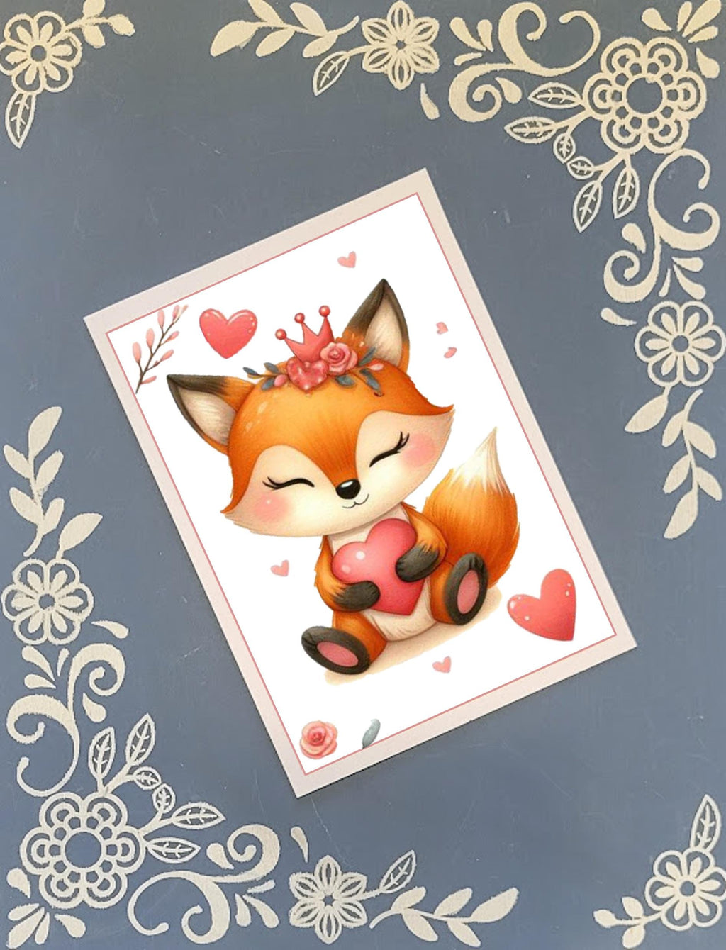 Fox, Love, Happy Birthday, Valentine's, Greeting Card Bundle