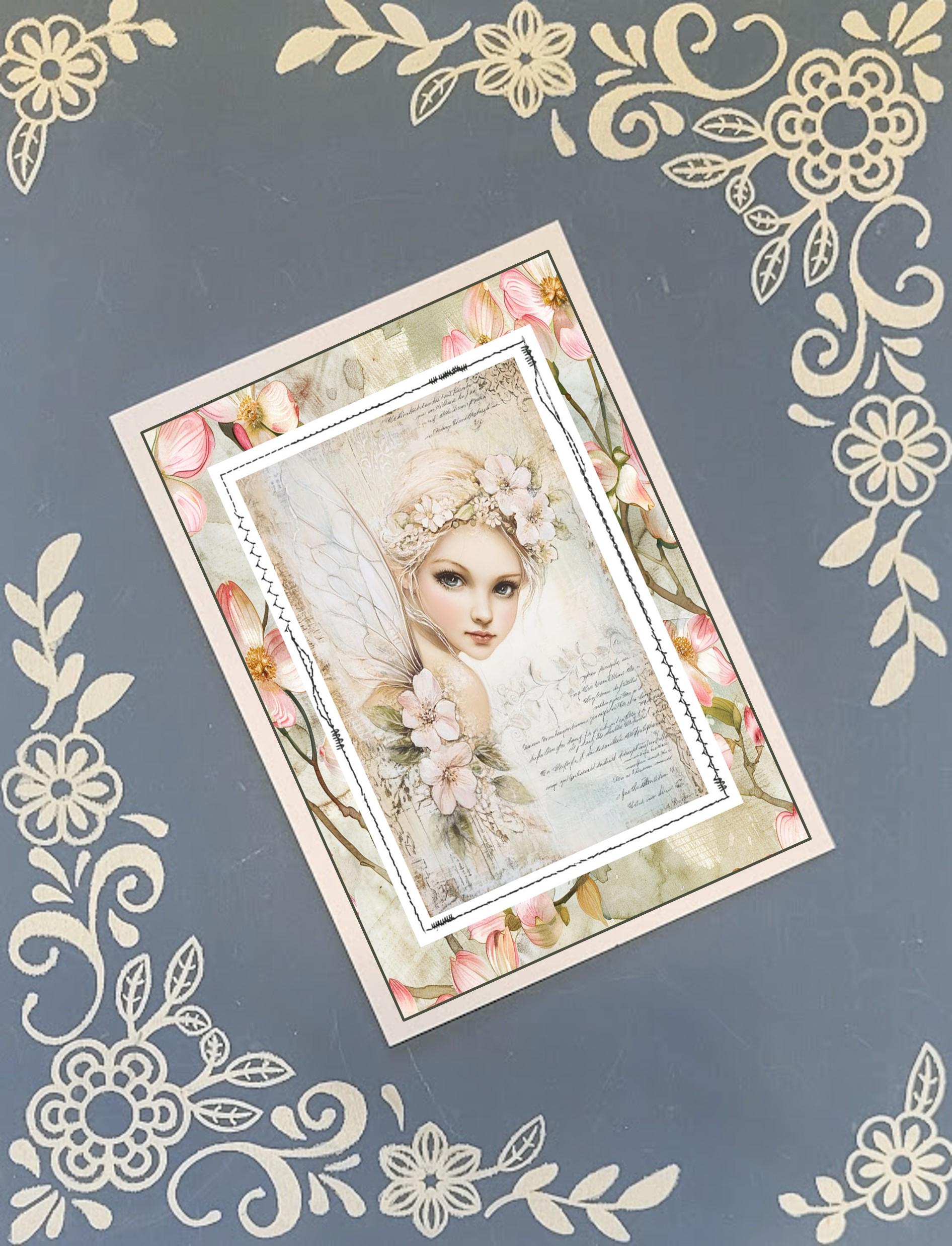 Fairy, Pastel Woodland Fairies, Greeting Card Bundle, 5x7 with Envelopes