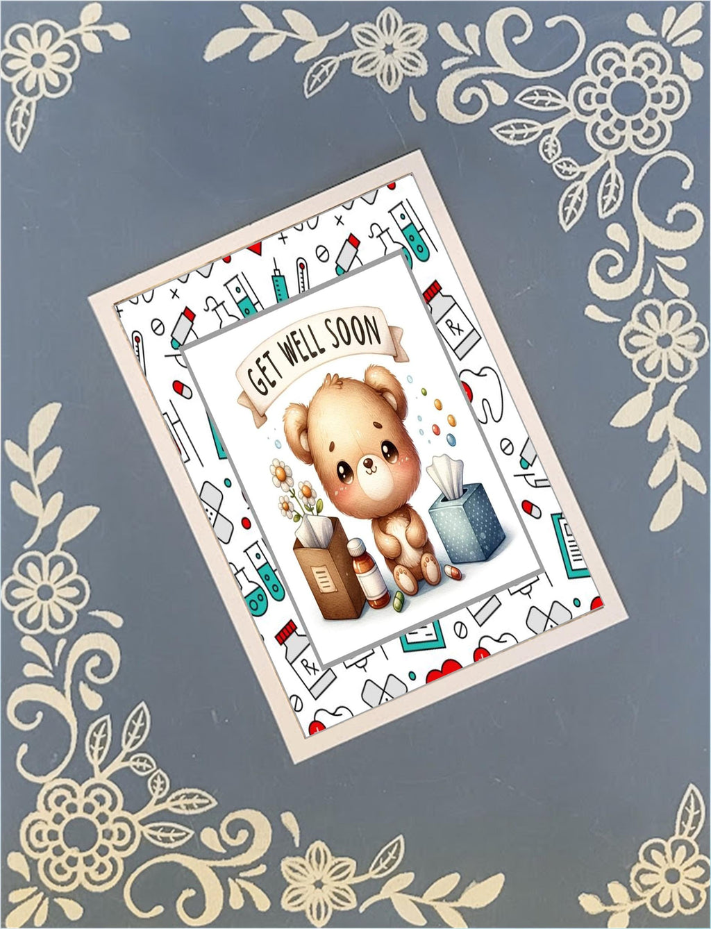 Get Well Soon Greeting Card Bundle, 5x7 with Envelopes