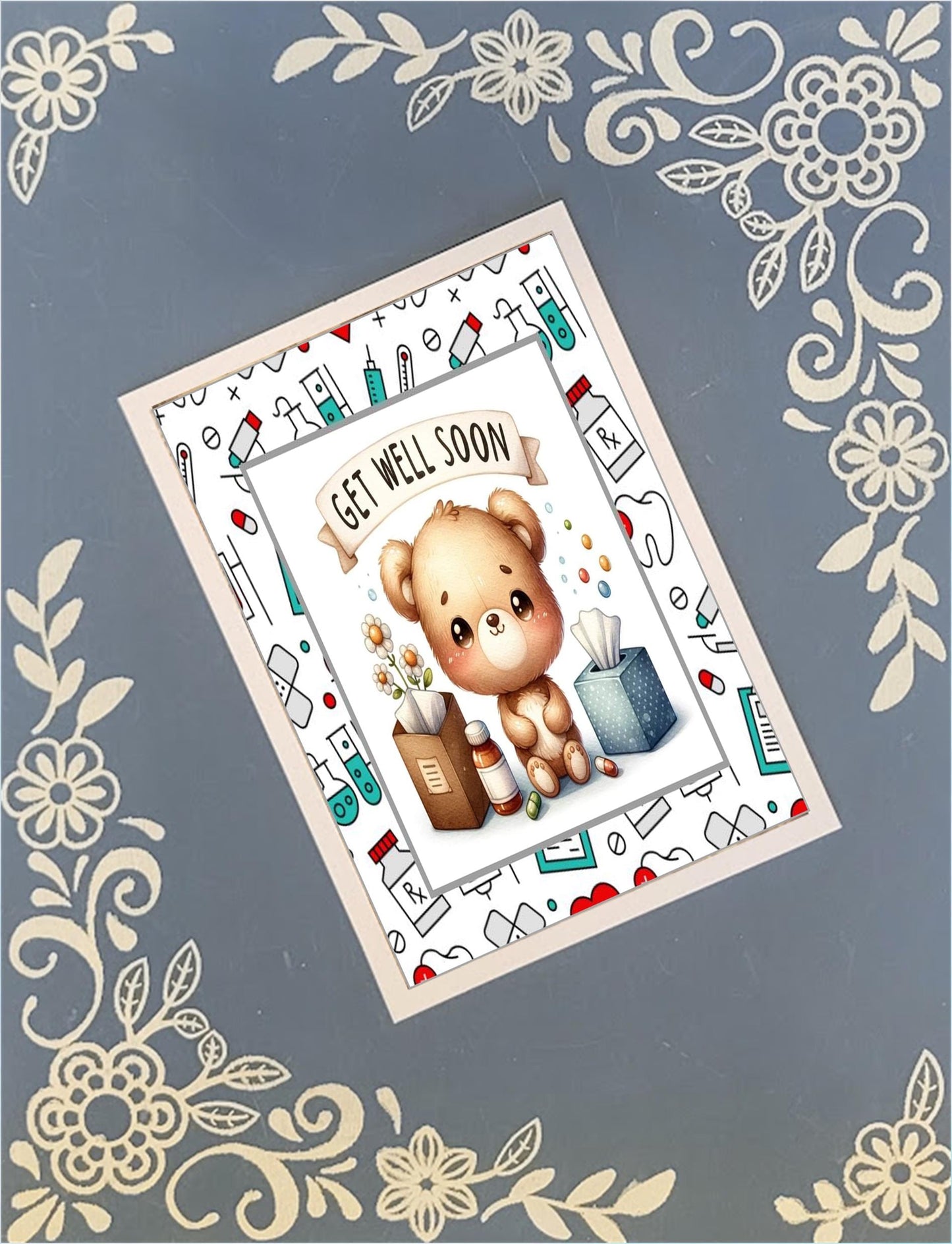 Get Well Soon Greeting Card Bundle, 5x7 with Envelopes