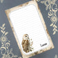 Personalized Owl, Barn Owl, Notepad Stationery