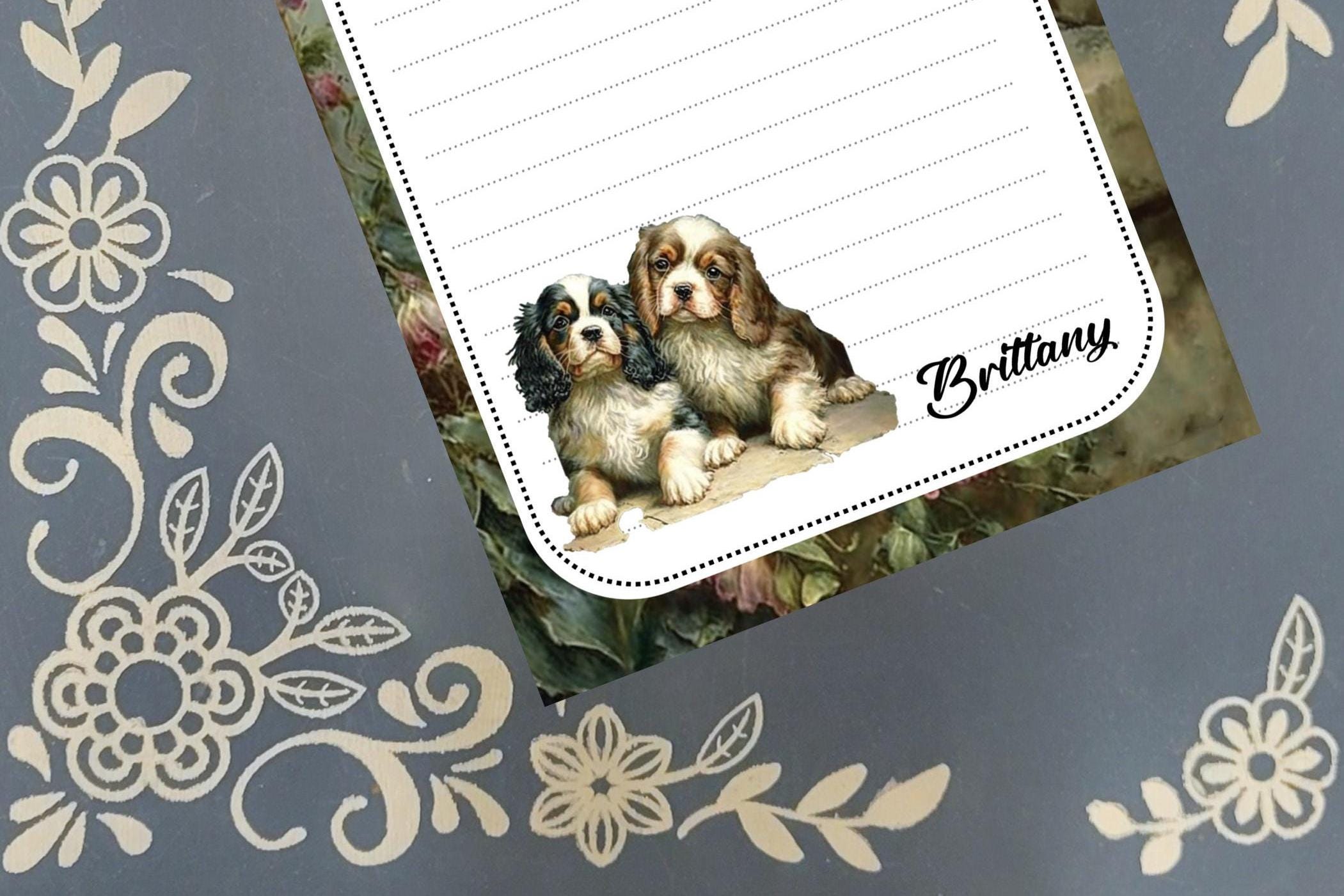 Personalized Dog, Cavalier King Charles Spaniel, Notepad Stationery