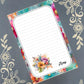 Personalized Flowers Notepad Stationery