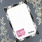 Personalized Cancer Awareness, October Pink, Notepad Stationery
