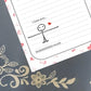 Personalized I Love You This Much, Stick Figure, Notepad Stationery