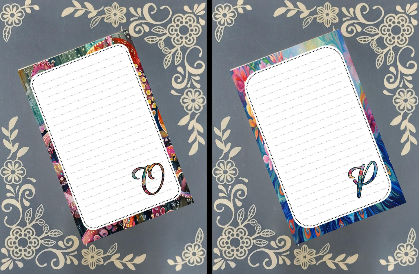 Personalized ABC Animal Notepad, Monogram Stationery