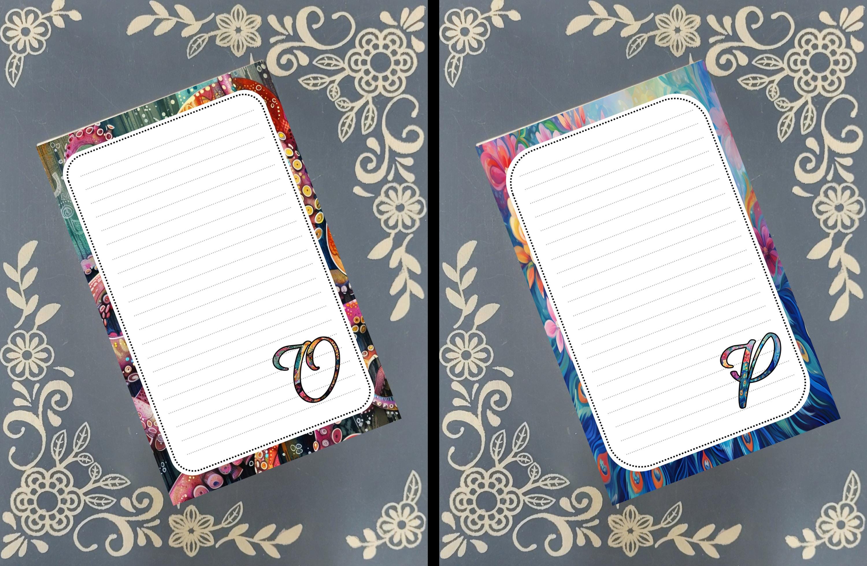 Personalized ABC Animal Notepad, Monogram Stationery