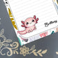 Personalized Pink Axolotl Notepad Stationery