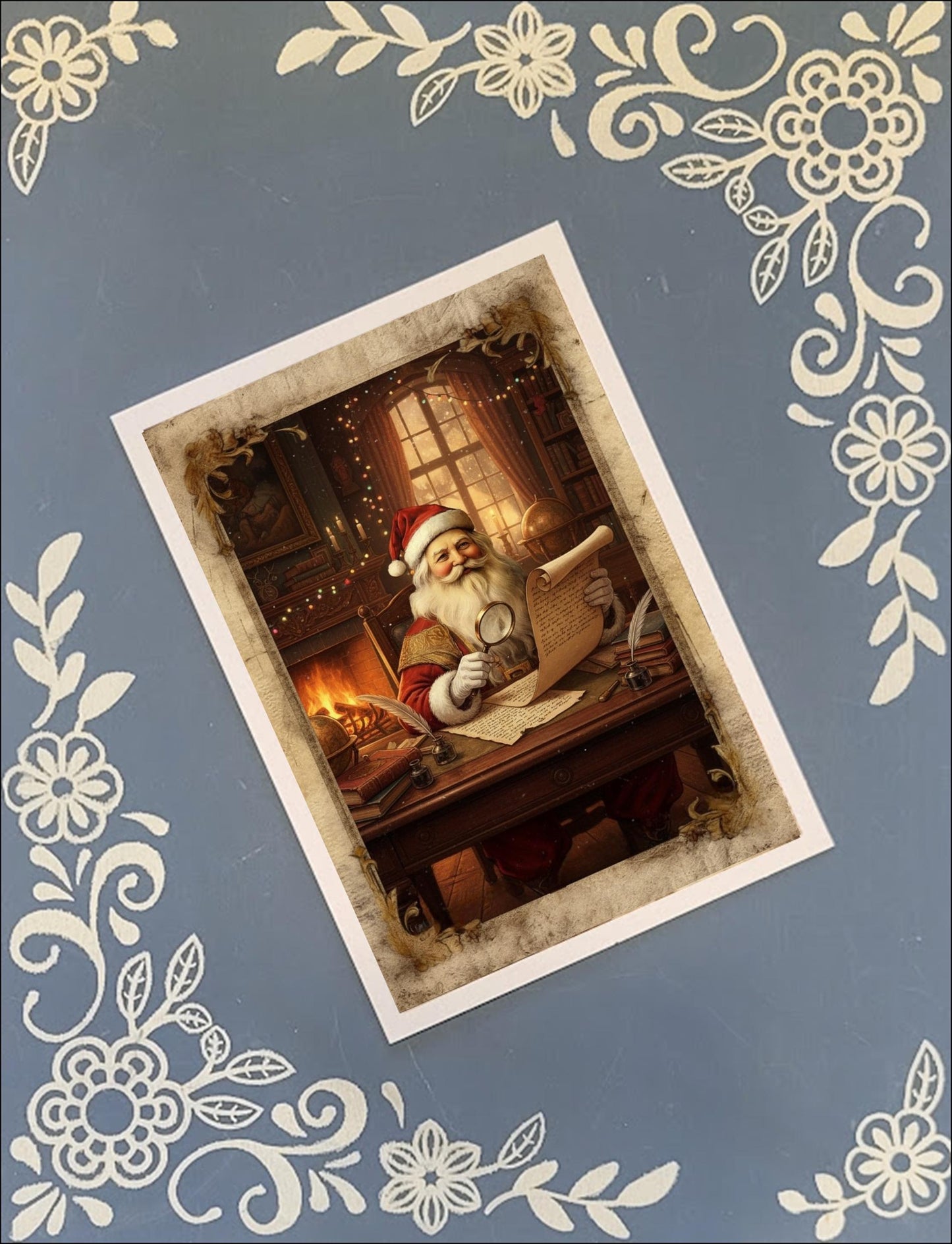 Christmas Santa Greeting Card Bundle | 10 Classic Holiday Cards