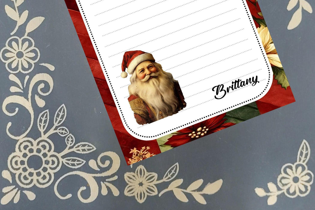 Personalized Dear Santa, Santa Claus, Notepad Stationery