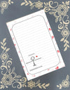 Personalized I Love You This Much, Stick Figure, Notepad Stationery