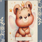 Bear, Adorable Winged Bear, Covered Notebook