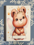 Bear, Adorable Winged Bear, Covered Notebook