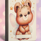 Bear, Adorable Winged Bear, Covered Notebook