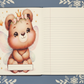Bear, Adorable Winged Bear, Covered Notebook