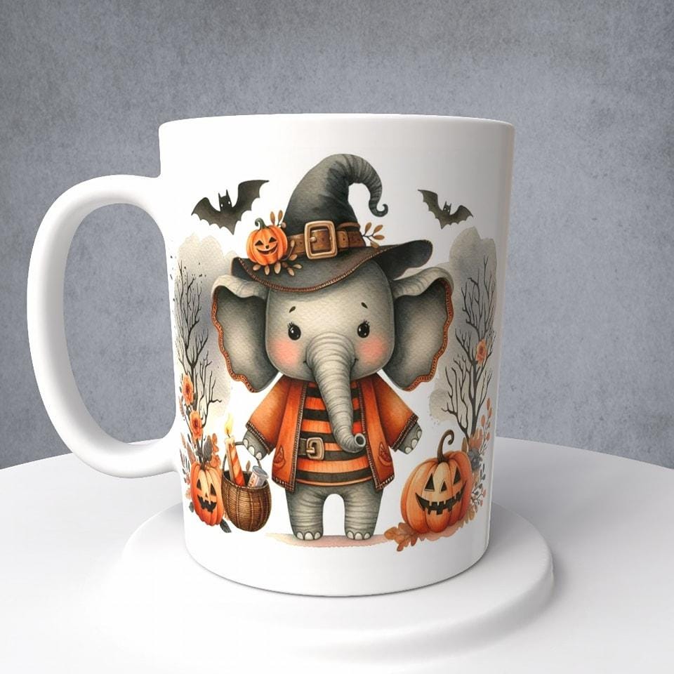 Halloween Elephant Mug or Tumbler