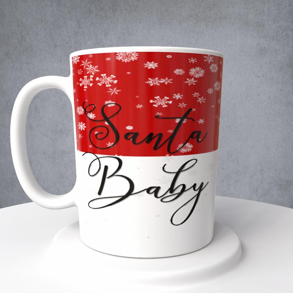 Santa Baby, Snowflakes, Christmas, Mug or Tumbler