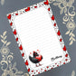 Personalized "Love Bird" Hen Valentine's Notepad Stationery