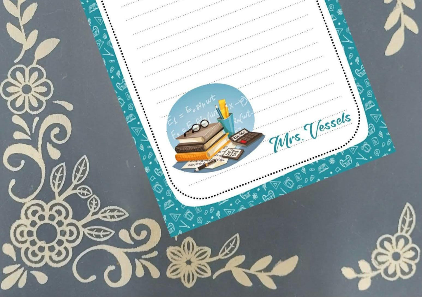 Personalized Teacher #4, Notepad Stationery