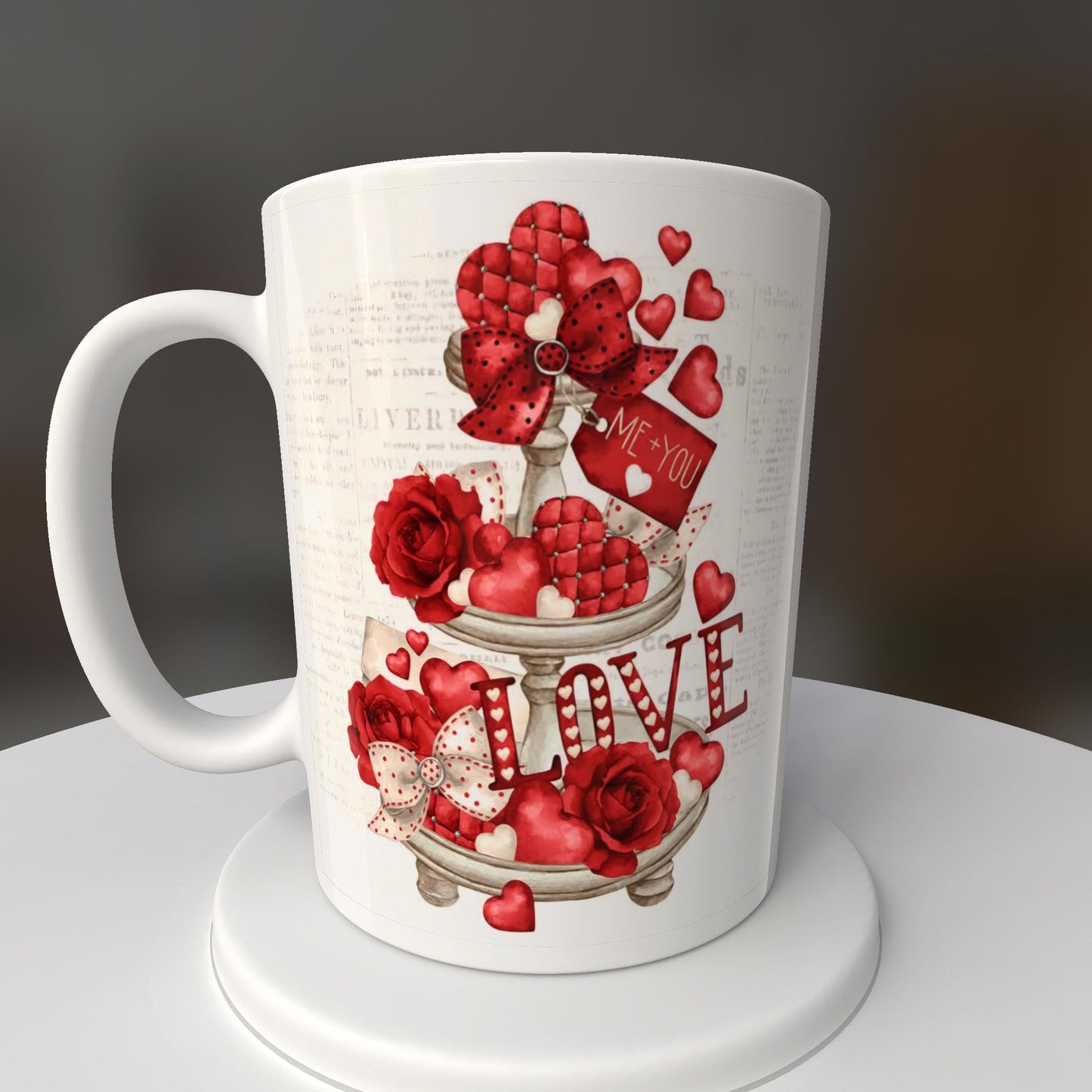 Valentines, Love, Tier Tray, Mug or Tumbler