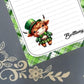 Personalized St. Patrick's Day, Irish Highland Cow, Notepad Stationery