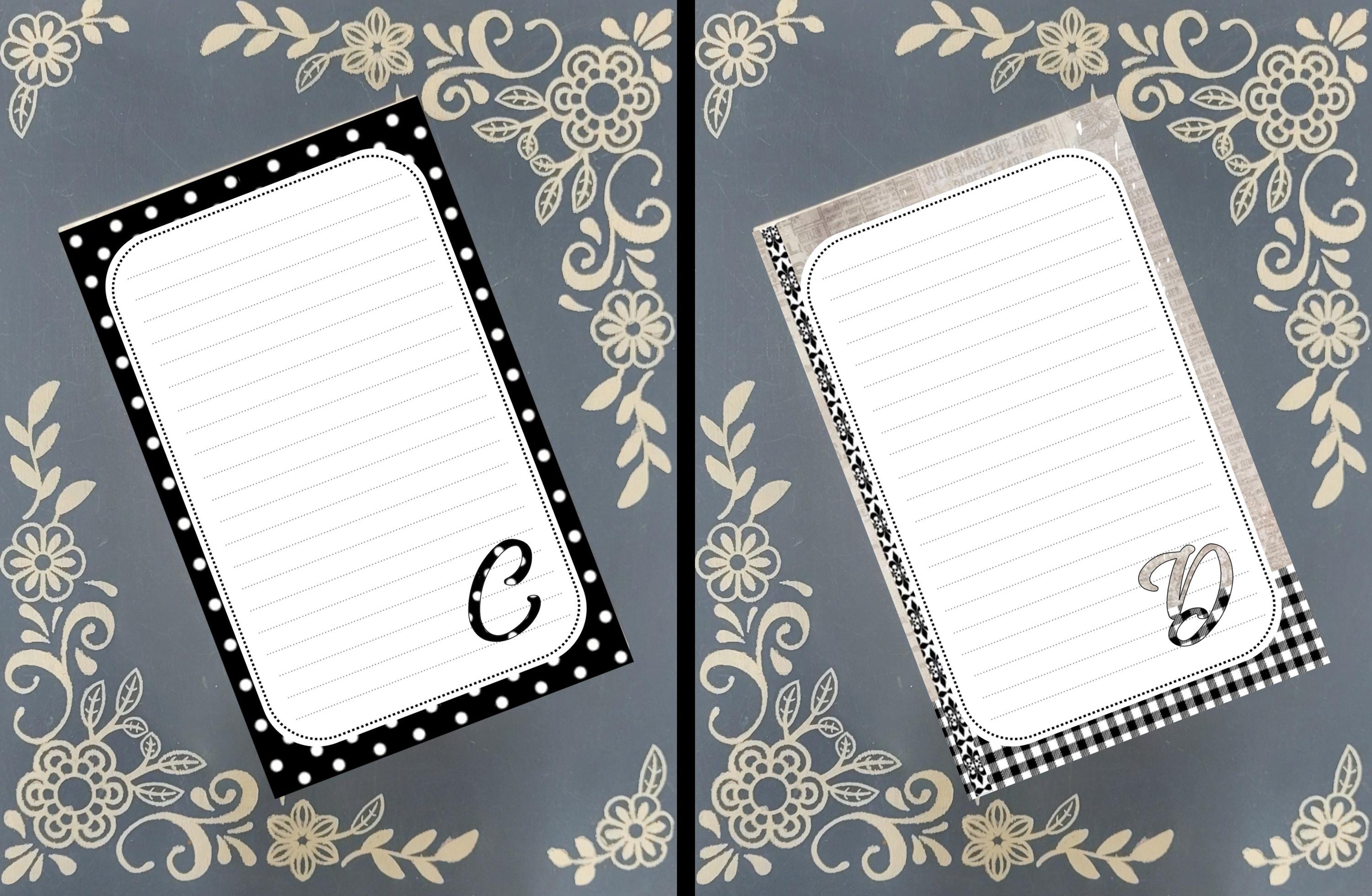 Personalized ABC Animal Notepad, Monogram Stationery