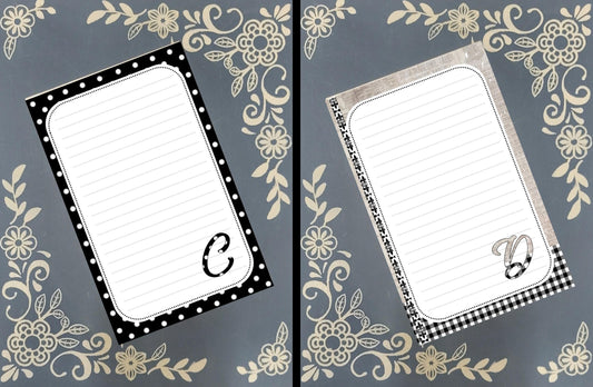 Personalized ABC Animal Notepad, Monogram Stationery
