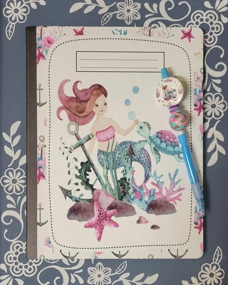 Mermaid, Covered Notebook