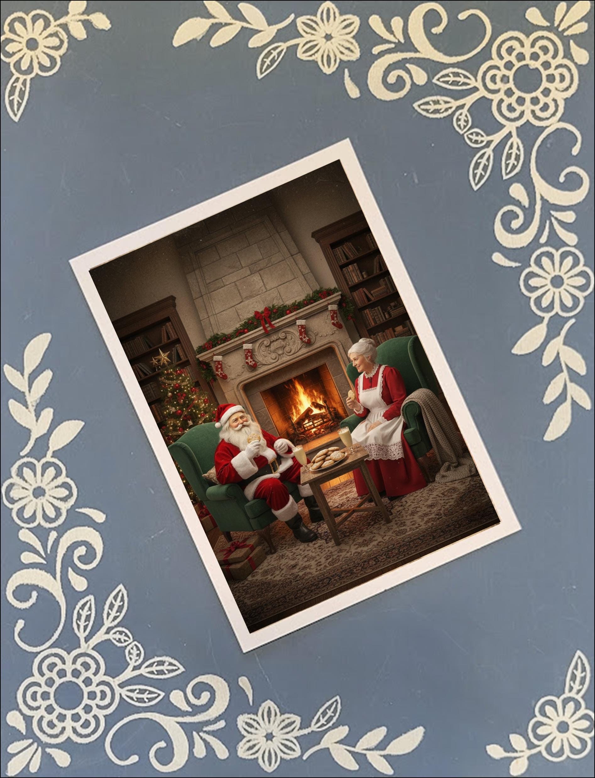 Christmas, Santa, Greeting Card Bundle, 5x7 with Envelopes