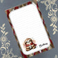 Personalized Sloth with Mug, Christmas, Holiday, Winter Notepad Stationery