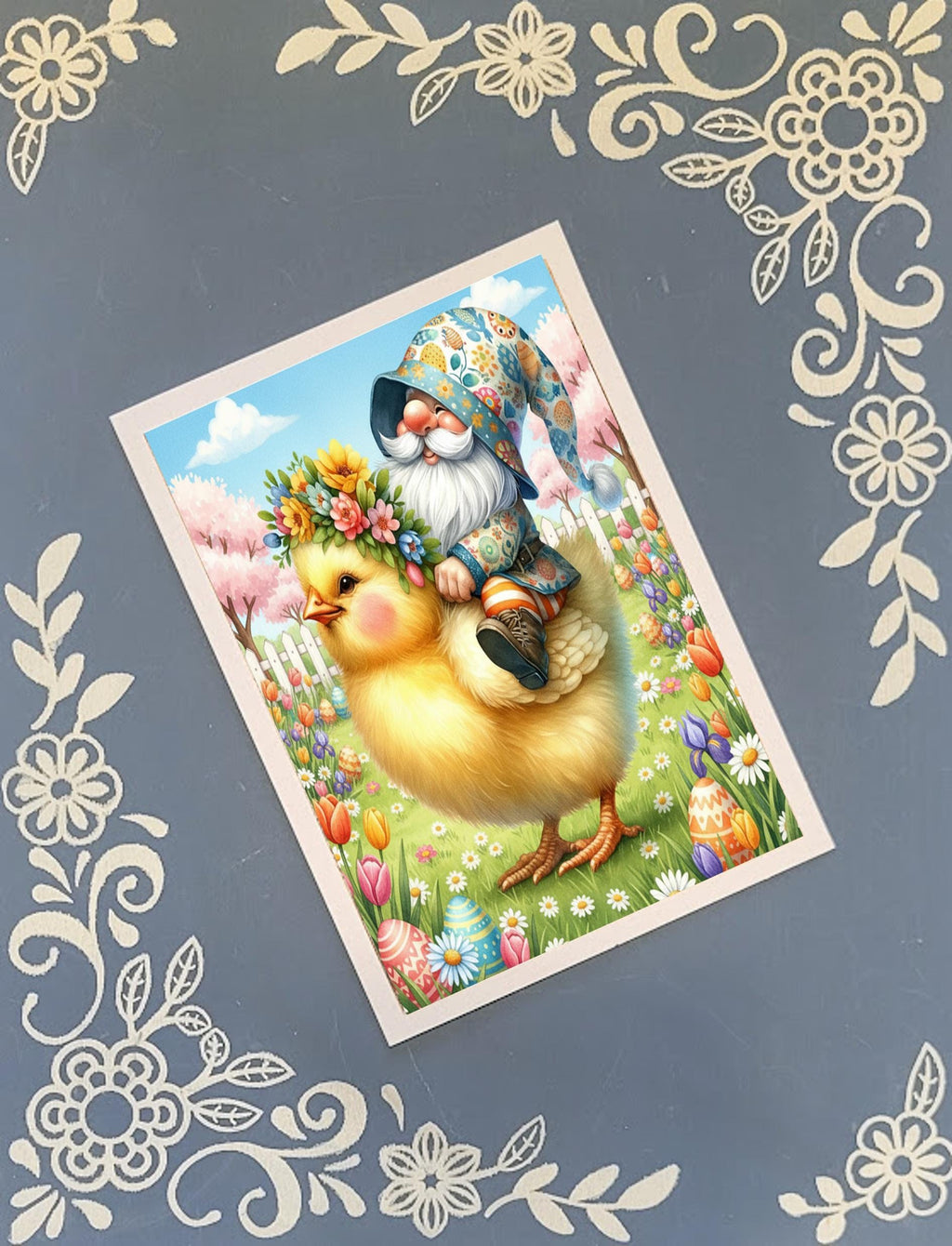 Easter Bunny & Chicks Greeting Card Bundle, 5x7 with Envelopes